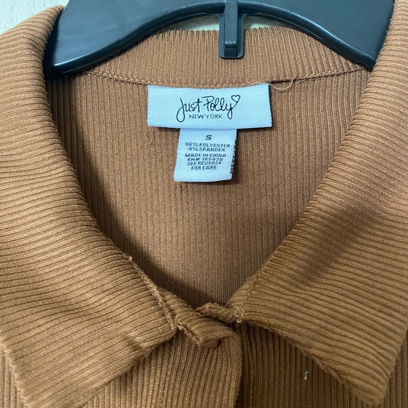 Long Sleeve Dark Tan/Brown Blouse - Picture 3 of 3